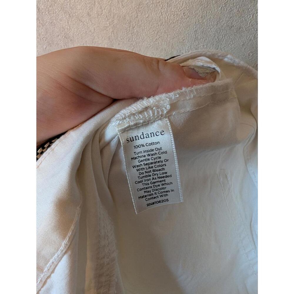 SUNDANCE white cotton julienne twill joggers sz 12 nwt - Picture 6 of 6
